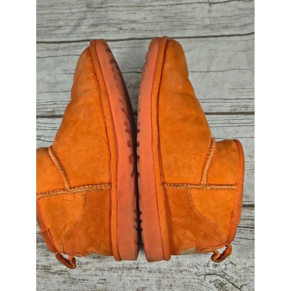 UGG Classic Ultra Mini Ankle Boots Orange Women Size 8